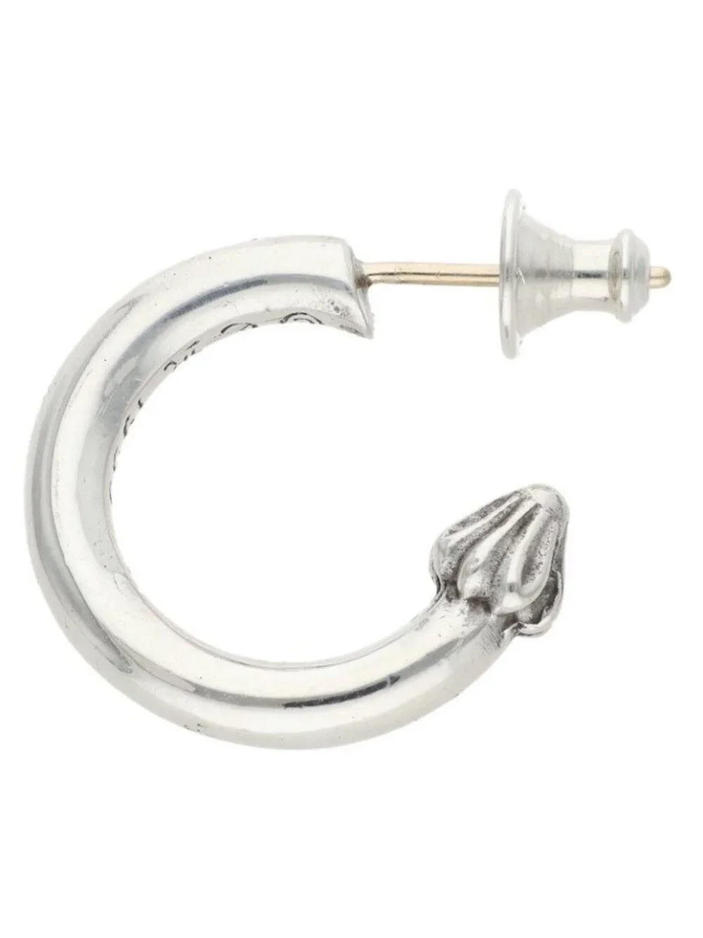Chrome Hearts Hoop Plain Silver Earrings
